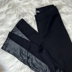 Joe’s Jeans Black Faux Leather Accent Leggings Size XS